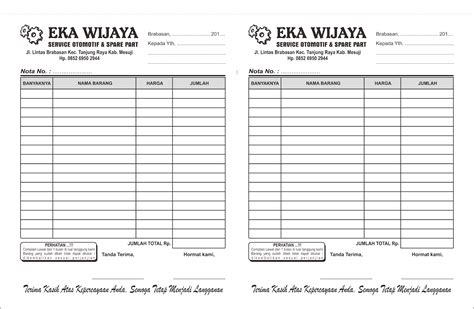 Kumpulan Desain NOTA Format CorelDraw (Free CDR) .